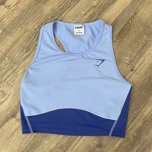 Gymshark Pulse Crop Tank Moonstone Blue